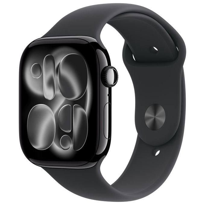 Apple MEUX4QL-A Watch Series 11 GPS Alluminio Jet Black Cinturino Sport Nero M L