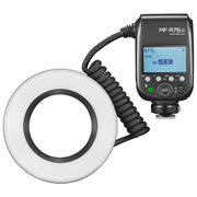 Godox MF-R76C TTL Macro Ring Flash Canon con anelli adattatori 49 52 55 58 62 67 72 77 mm colore Nero