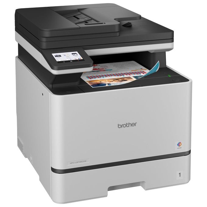 Brother MFC-L8730CDW stampante multifunzione laser colori, 4 in 1, 31 ppm, fronte retro, touchscreen 3,5 pollici, Wi-Fi, LAN, NFC, toner incluso