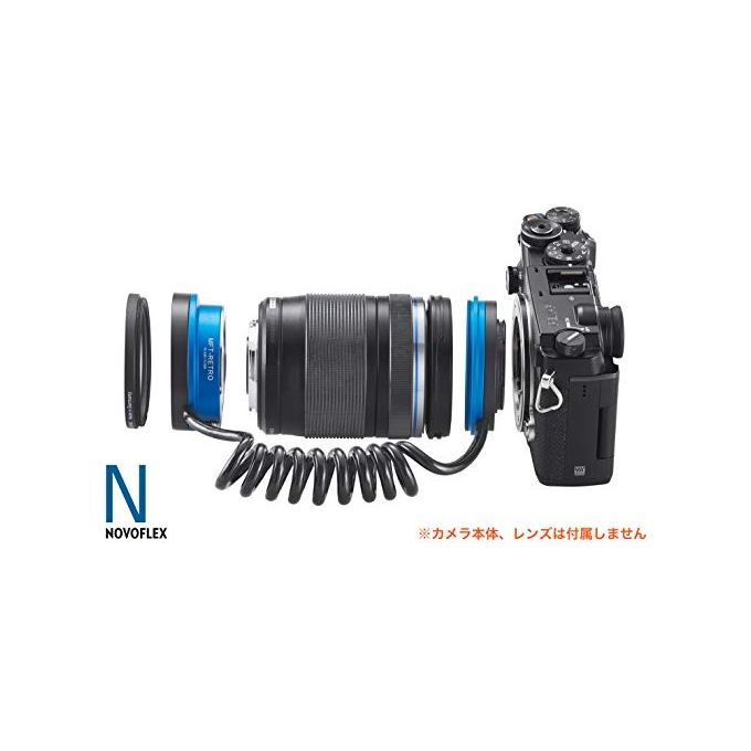Novoflex MFT-RETRO Anello di Inversione per Micro Quattro Terzi con Contatti Elettrici per Controllo Apertura Autofocus e Dati EXIF Filtro 58 mm colore Nero