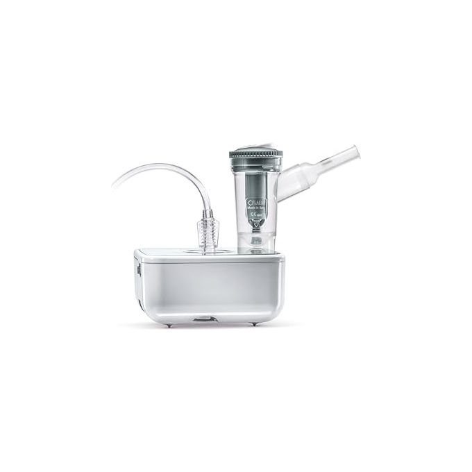 FLAEM MI03P00 ProfiNeb Aerosol Portatile Silenzioso 50 dB con Ampolla RF7 Dual Speed Plus e Mascherine Soft Touch colore Bianco e Argento