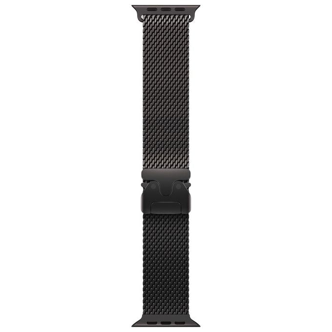 Apple MK0Q4ZM-A Cinturino Apple Watch Loop in Maglia Milanese 49 mm Magnetico Regolabile colore Nero