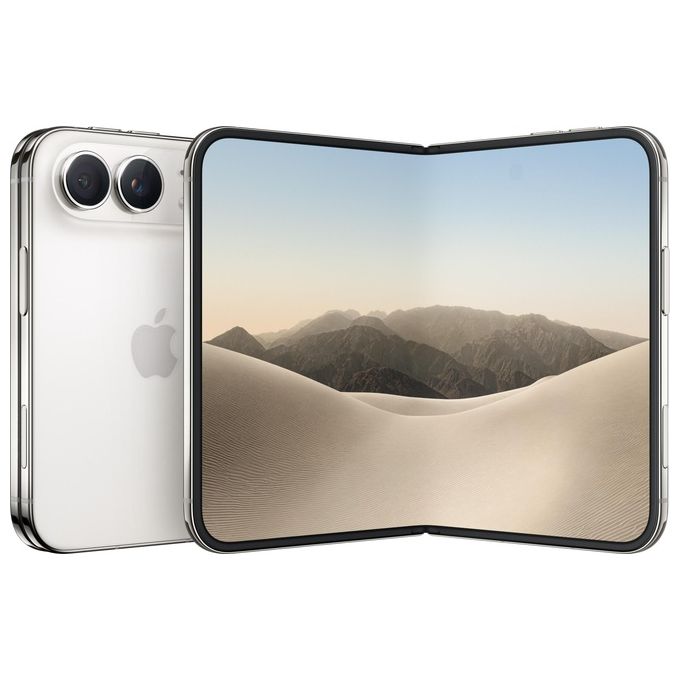 Apple MK2K4QL-A iPhone Duo smartphone pieghevole 2000 GB 5G display OLED 7.6 pollici colore Bianco stellare