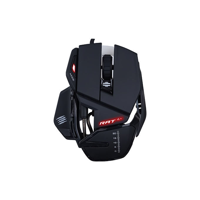 Mad Catz MR03MCINBL000-0 R.A.T. 4+ Mouse Gaming 7200 DPI USB Tipo A Ottico 9 Tasti Nero