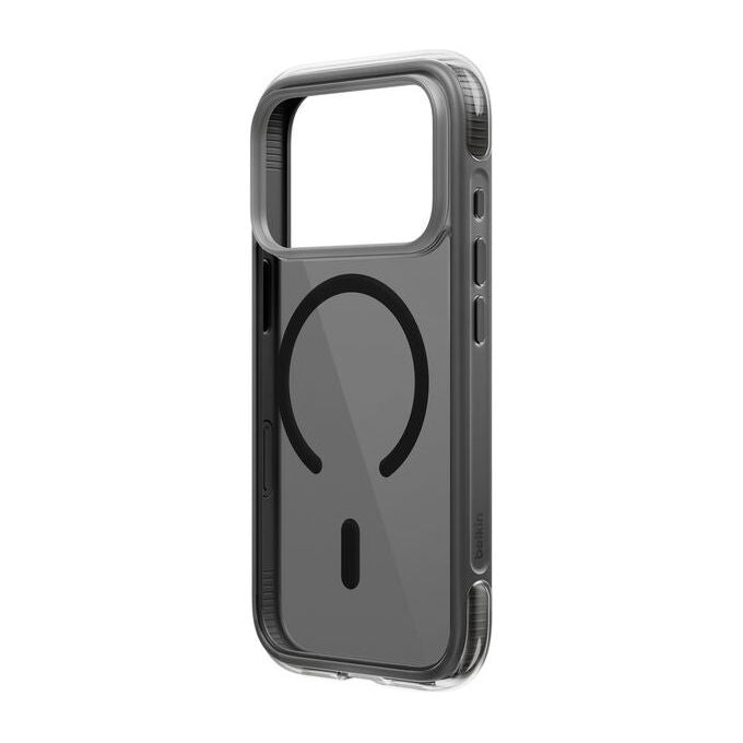 Belkin MSA073HQBK Protect+ Cover per iPhone 18 Pro Max e 17 Pro Max con MagSafe e Qi2 Compatibile Pulsante Fotocamera Sensibile al Tocco Angoli con Cuscinetti d'Aria Tecnologia Nano-Titan Resistente ai Raghi UV colore Nero