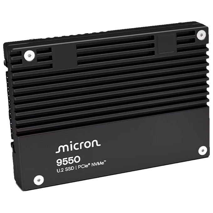 Micron MTFDLAL15T3THA-1BK1DABYYR 9550 PRO SSD 15 TB U.2 PCI Express 5.0 NVMe 3D TLC NAND colore Nero