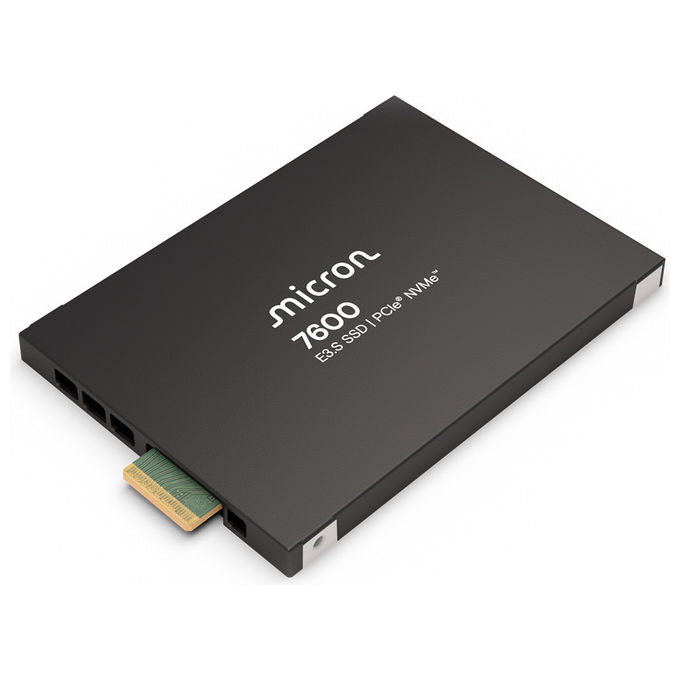 Micron MTFDLAL7T6THG-1BP1DFCYYR 7600 PRO SSD 7,68 TB U.2 NVMe PCIe 5.0 3D TLC NAND colore Nero