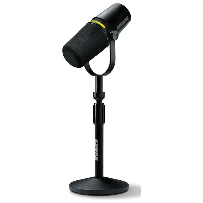 Shure MV7+-K-BNDL Microfono Dinamico per Podcast USB-C e XLR con Supporto colore Nero