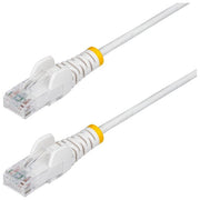 StarTech cavo ethernet Cat6 slim 15m bianco, UTP, RJ45 antigroviglio, rame 28AWG, LSZH, PoE++ 90W, 1Gbps, 250MHz