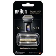 Braun NEVO-B Testina di Ricambio per Rasoio Elettrico NEVO 250 Lame in Acciaio Inossidabile Tecnologia AeroTouch colore Nero