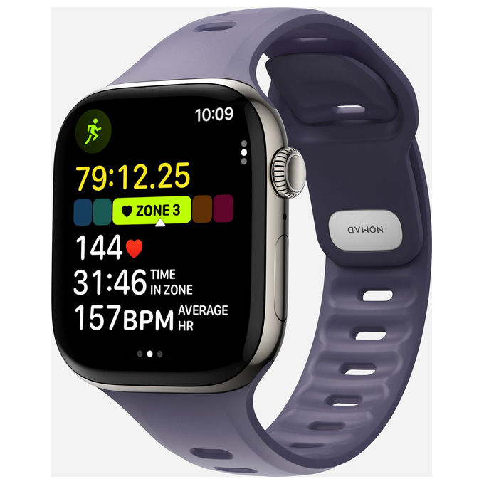 Nomad NM011413858 Tempo Band Band per Apple Watch 45mm 46mm resistente e impermeabile colore Viola