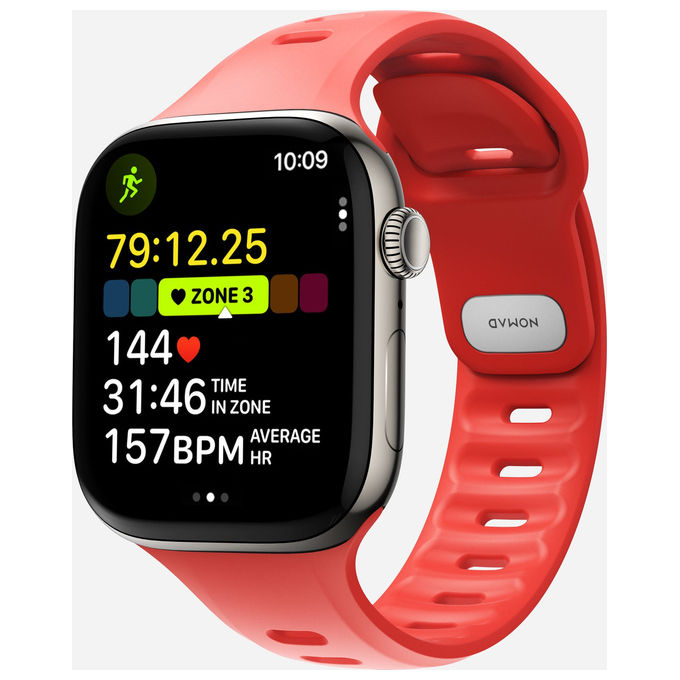 Nomad NM011437858 Tempo Band Cinturino Apple Watch 44mm 45mm 46mm 49mm FKM Rubber colore Coral