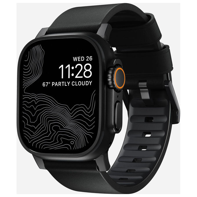 Nomad NM1A41BNW0 Cinturino Modern in Pelle per Apple Watch 42 44 45 49 mm colore Nero