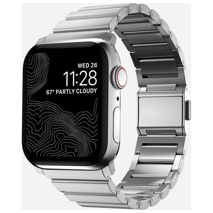 Nomad NM1A4HSXS0 Bracciale Apple Watch Acciaio Inossidabile 316L Magnetico Resistente ai Graffi colore Argento