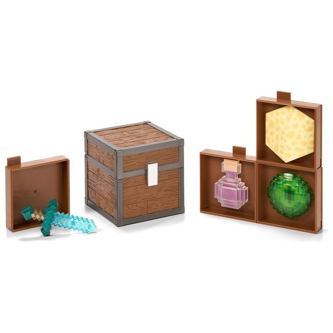 Noble Collection NN3496 Forziere del Bottino Minecraft La Fine Scoperte di Biomi 10 cm