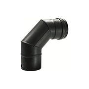 Save NNO1503 Plus Gomito Smaltato Porcellanato Stufa a Legna 90° 15 cm colore Nero Opaco