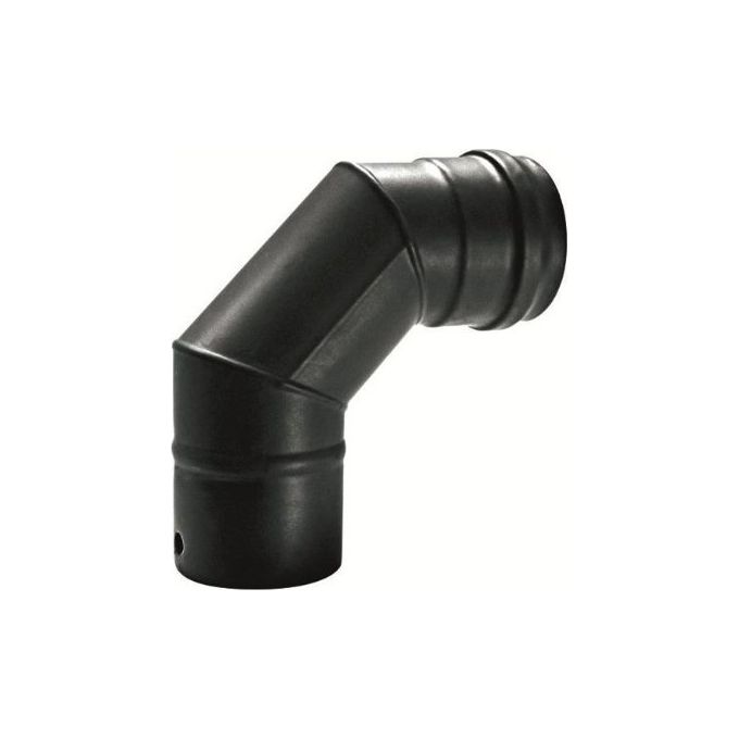 Save NNO1503 Plus Gomito Smaltato Porcellanato Stufa a Legna 90° 15 cm colore Nero Opaco