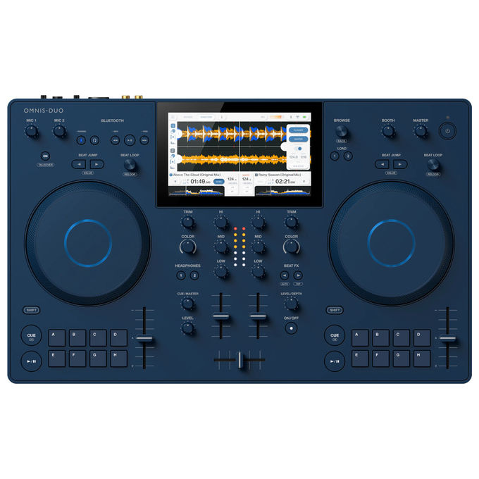 AlphaTheta OMNIS-DUO Sistema DJ Portatile a 2 Deck con Touchscreen Batteria Integrata e Connettivita' Bluetooth colore Indaco