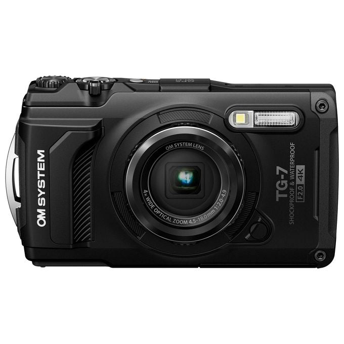 OM Digital Solutions OMSTG7B Tough TG-7 Fotocamera Compatta 12.7 MP CMOS 4x Zoom Ottico 4K UHD Impermeabile fino a 15 m Resistente Urti e Gelo colore Nero
