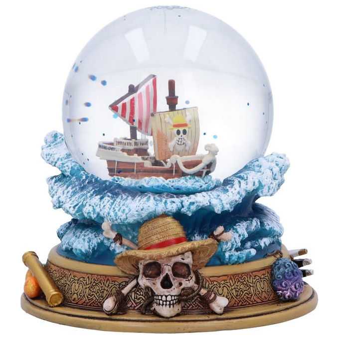 Nemesis Now Globo di Neve One Piece Going Merry Ufficiale Dipinto a Mano 14 cm Resina Vetro