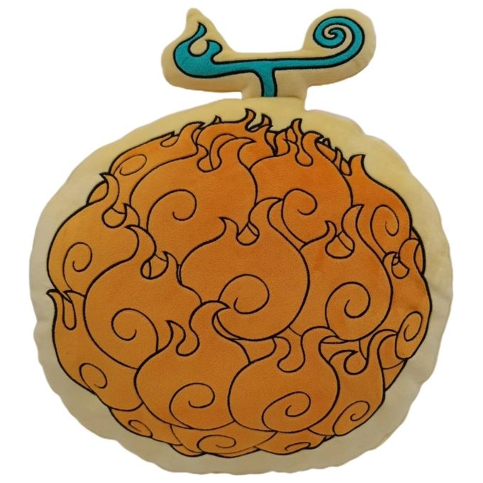 LYO Cuscino One Piece Devil Fruit Mera Mera 3D Anime 40 cm x 10 cm Poliestere