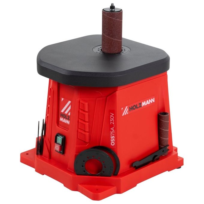 HOLZMAN OSS75A Levigatrice a Cilindro Oscillante 450 W 230 V 2000 U-min con Accessori colore Nero