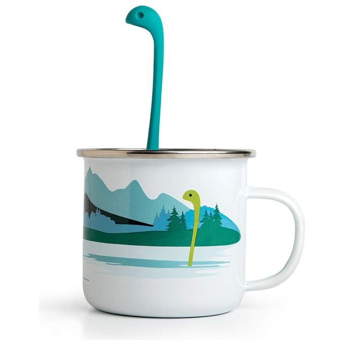 OTOTO 7290015169202 Cup Of Nessie Set Tazza e Infusore per Te' in Acciaio e Silicone BPA Free colore Multicolore