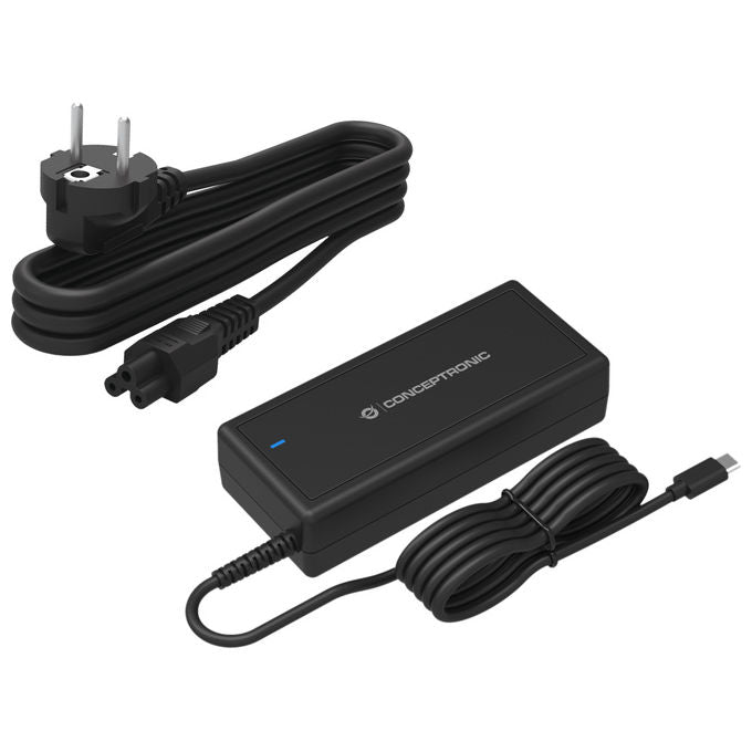 Conceptronic 90W USB-C PD CHARGER HIGH-POWER Caricatore GaN USB-C a 1 porta 90W colore Nero