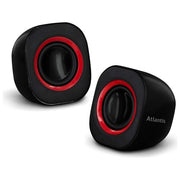 Atlantis P003-C03-B SoundPower 410 Casse PC Stereo Amplificate 2.0 5W USB Jack 3.5 mm colore Nero