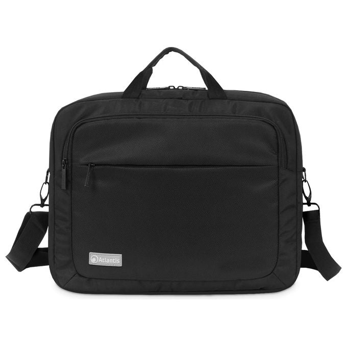 Atlantis Land P004-KL12-A0-16 Borsa per Notebook 16'' Tracolla Poggia Spalle Tasca Portaoggetti Vano Portadocumenti colore Nero