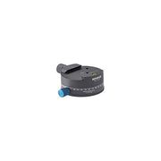 Novoflex PANORAMA=Q II Piastra Panoramica con Sgancio Rapido Integrato Q=MOUNT Compatibile ARCA-UniQ-C Scala 360° 5° Livella a Bolla Attacchi 1-4''-20 e 3-8''-16 colore Nero