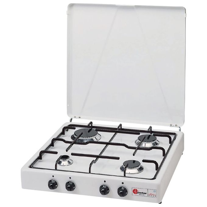 CF Parker 542GPS Fornello a gas 4 fuochi 5950 W accensione manuale poggiapentole smaltati colore Bianco