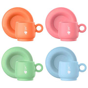 Bialetti PFRUIT003 Set 4 Tazzine Espresso in Porcellana Multicolore