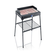 Severin PG8566 Grill Elettrico 2200 W Termostato Regolabile Piastra in Acciaio Inox colore Nero