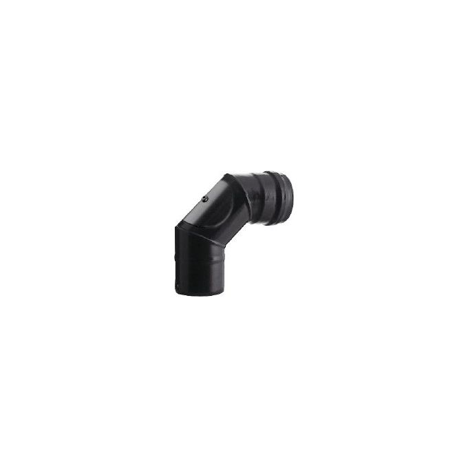 SAVE PN808 Fumisteria Plus Gomito per canna fumaria 90° con ispezione acciaio porcellanato diametro 8 cm colore Nero opaco