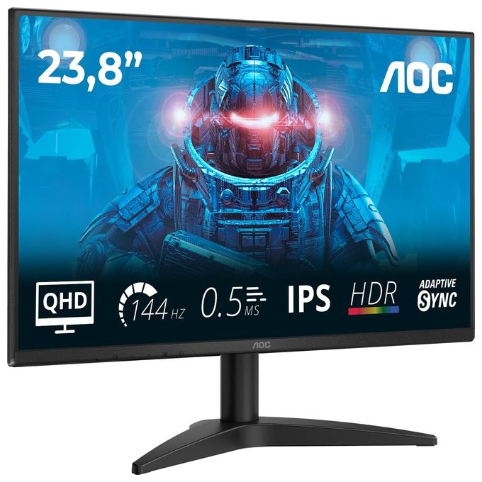 AOC, Monitor PC, 23.8'' QHD, 144Hz, 2560 x 1440 Pixel, Nero