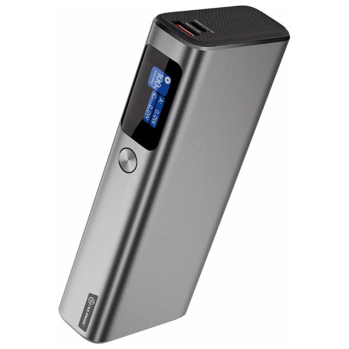 Alogic R20KPB130W Powerbank Portatile 20000 mAh con 130 W di Ricarica Rapida USB-C e USB-A 2 Porte Tipo C 1 Porta USB-A colore Nero Argento