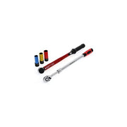 GEDORE Red 3300187 Set per cambio ruote 3 pezzi chiave dinamometrica 40-200 Nm cricchetto telescopico boccole 17 19 21 mm colore Nero-Rosso