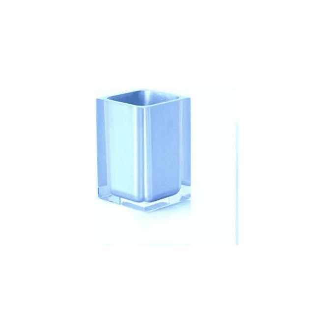 Gedy Rainbow Bicchiere Portaspazzolini da Appoggio in Resina Termoplastica colore Celeste
