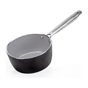 Alluflon Moneta Casseruola Armonia Finegres Manico Lungo 16cm Nero