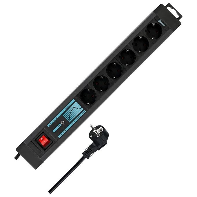 REV 0015663513 Supraguard Ciabatta 6 Prese con Protezione da Sovratensione Filtro di Rete Cavo 3m colore Nero