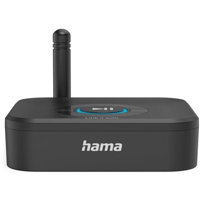 Hama 00205321 Link.it Solo RX Ricevitore Audio Bluetooth 5.3 Jack 3.5 mm Slot MicroSD 64 GB 2 Dispositivi Portata 50 m colore Nero
