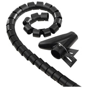 Hama Passacavi Tubo Flessibile a Spirale Nero