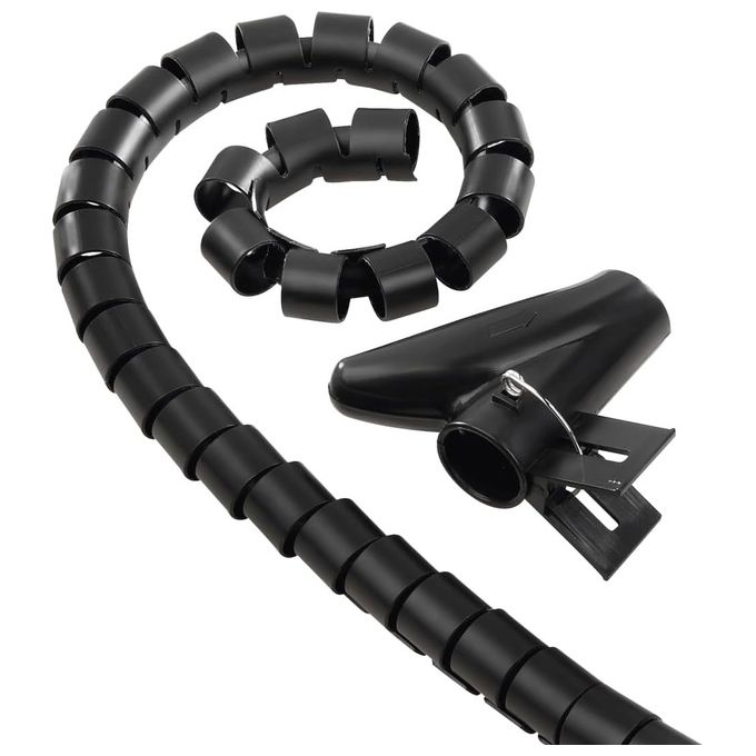 Hama Passacavi Tubo Flessibile a Spirale Nero