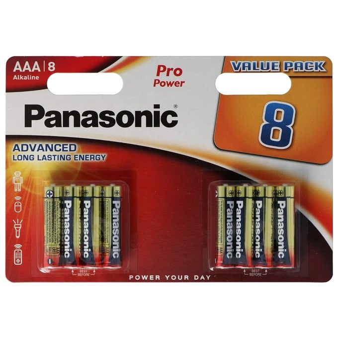 Panasonic 2260 Pro Power Pile Alcaline AAA LR03 1.5V Confezione da 8 Pezzi