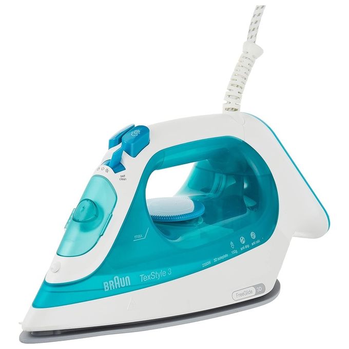 Braun SI 3041 GR Ferro da Stiro a Vapore Ceramica Turchese-Bianco 2350W