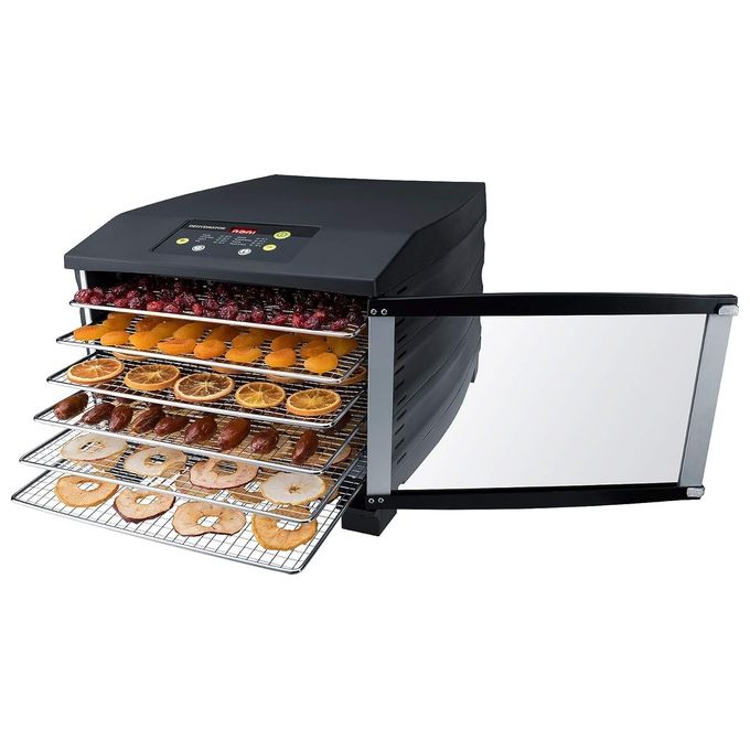 Steba ED6 Essiccatore Elettronico con 6 Vassoi in Acciaio Inox Controllo Temperatura da 35 a 90 °C Timer 1-24 Ore colore Nero