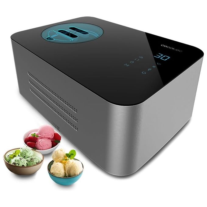 Cecotec Gelacy 1500 Touch Gelatiera con Compressore 1,5 L 150 W Display Touch Screen Finestra di Controllo colore Nero