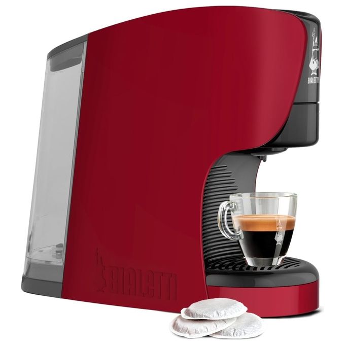 Bialetti 098150531 Dama Macchina da caffe' a Cialde ESE 0,4 L 15 bar 1450 W con 30 Cialde ESE 44mm incluse colore Rosso
