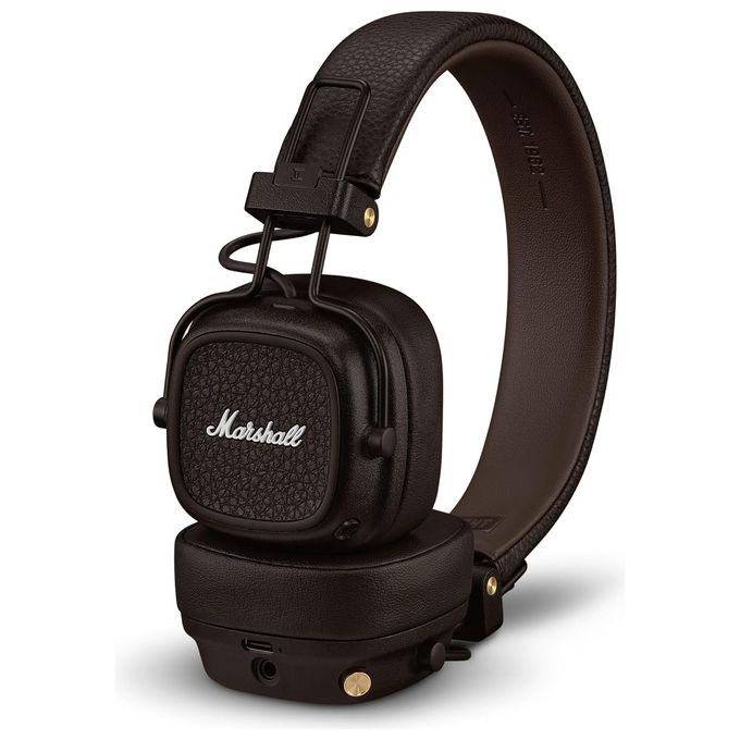 Marshall 1006834 Major V Cuffie Wireless Bluetooth 5.3 oltre 100 ore di autonomia ricarica wireless colore Marrone